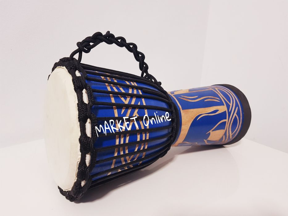 Tarabana Djembe din lemn sculptat Handmade NOU 50 CM 38 CM