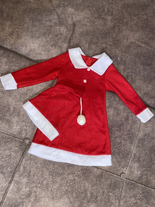 Новогодний костюм детский дедмороз для девочек