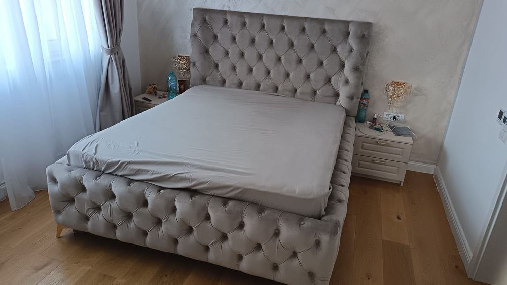 Pat tapitat 160x200 Chesterfield