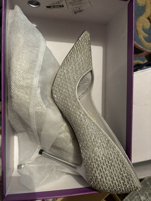 Туфли женские серебристые для новогоднего корпаратива