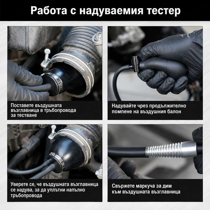 Тестер за откриване на течове, пушек машина XRD-301S. За проверка на турбо, вакуумна, всмукателна система и др.