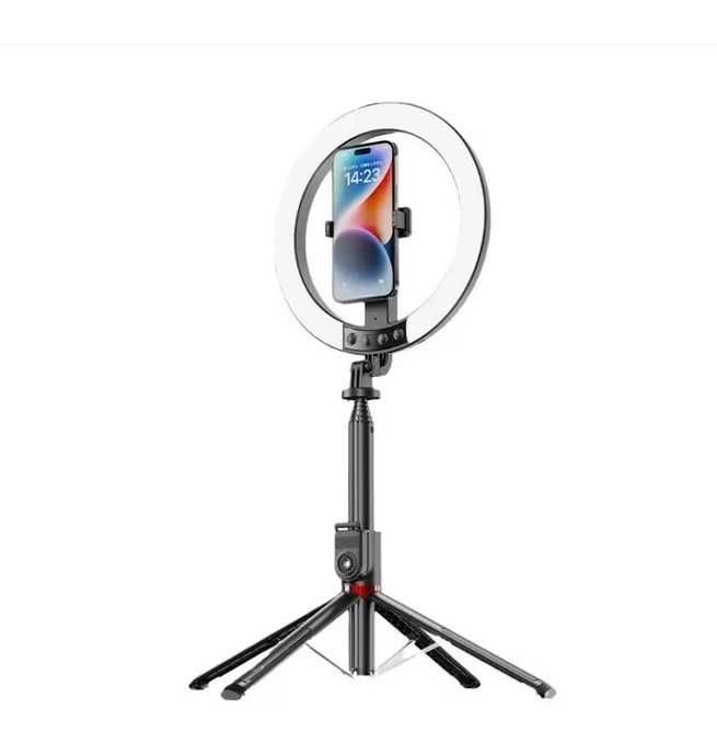 LED Селфи Ринг Light 10 инча (26 см), Презареждаема батерия 1200mAh и регулируем трипод до 210 м.