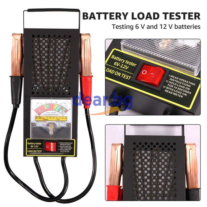 Тестер за акумулатори - Товарна вилка 6V/12V-100A