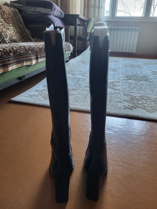 Сапоги  осение кожаные