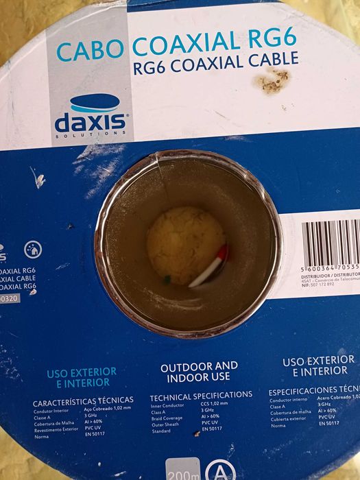 Vand cablu coaxial daxis rola 200m