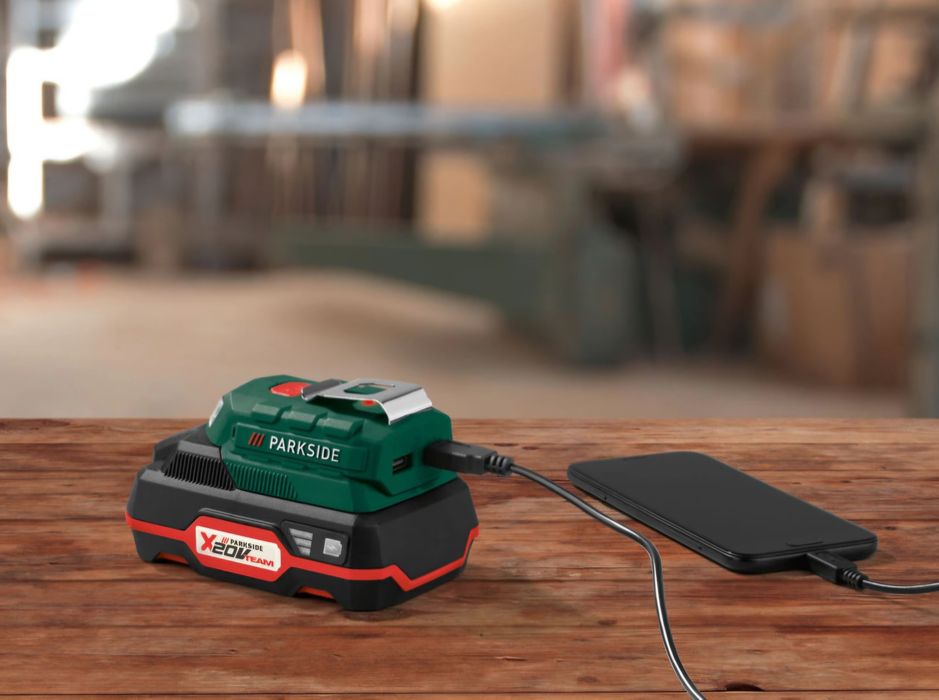 Adaptor baterie/ acumulator cu lumină LED PARKSIDE