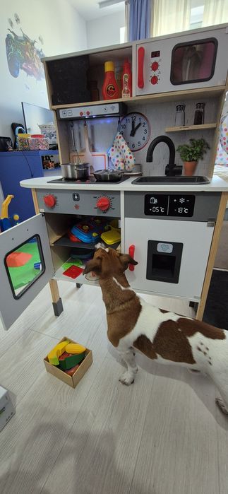 Bucatarie de jucărie de lemn cu sunete si lumini Playtive
