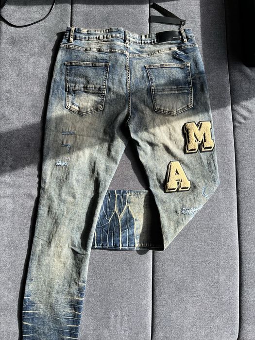 AMIRI :Varsity ripped jeans(УНИВЕРСАЛНИ)