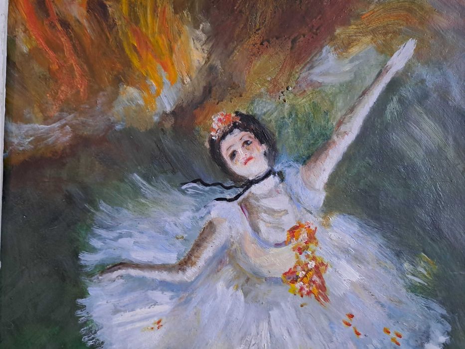 tablou vechi pictura 46,5/38 cm reproducere Edgar Degas