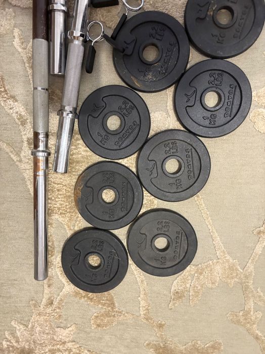 Set 3 gantere și 12 discuri Domyos