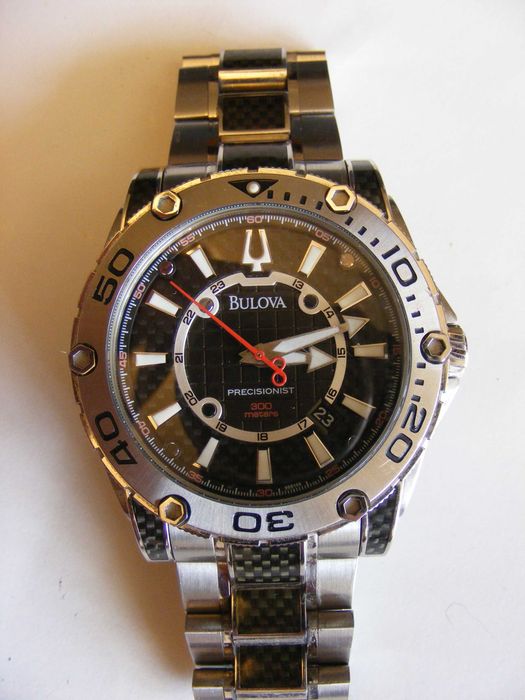 Bulova Precisionist Champlain Watch 300 Meters Carbon