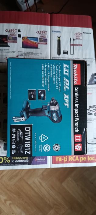 Cheie impact Makita dtw181z nouă originală solo pe baterie 18v lxt