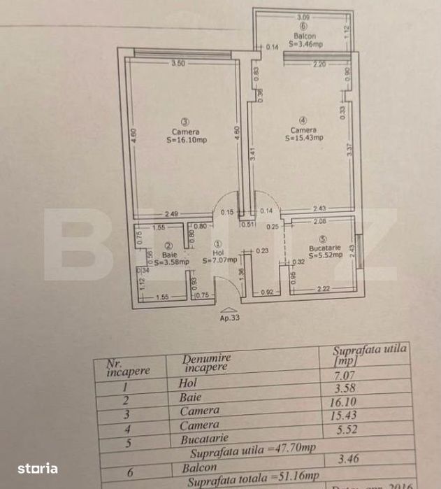 Apartament 2 camere, 50 mp, Complexul Studentesc