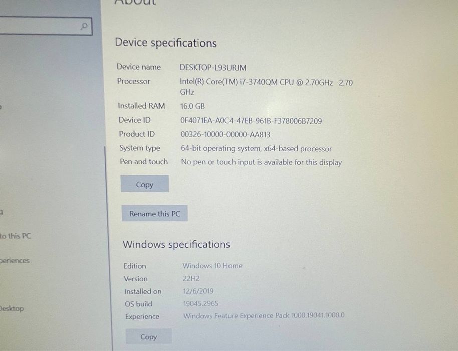 Noutbuk Dell precision m-4700 i7 3740