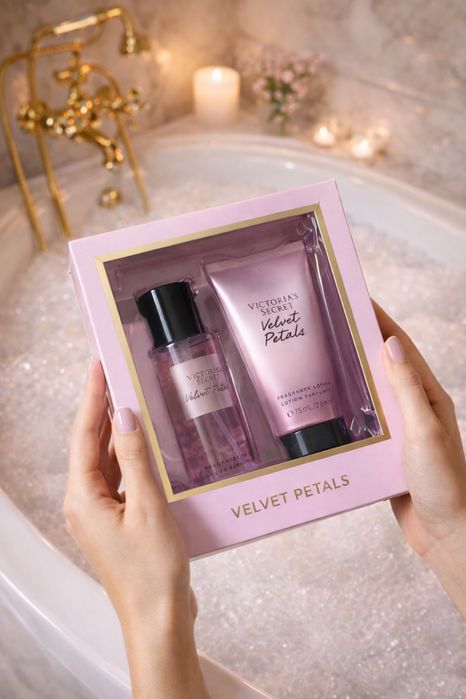 Подаръчни комплекти с мист за тяло и лосион или гланц за устни