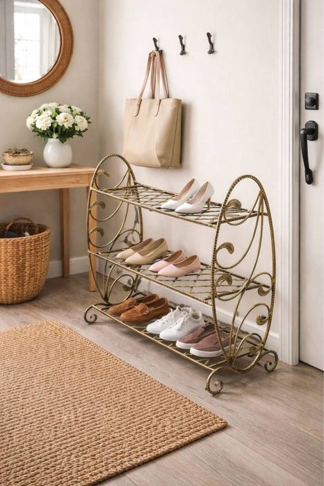 Железная кованная полка для обуви