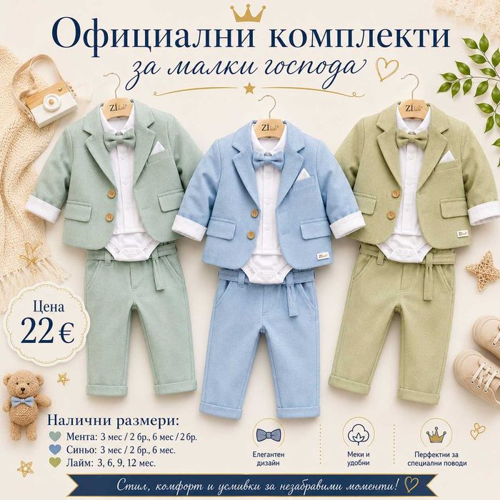 Официално облекло за момчета до 24м