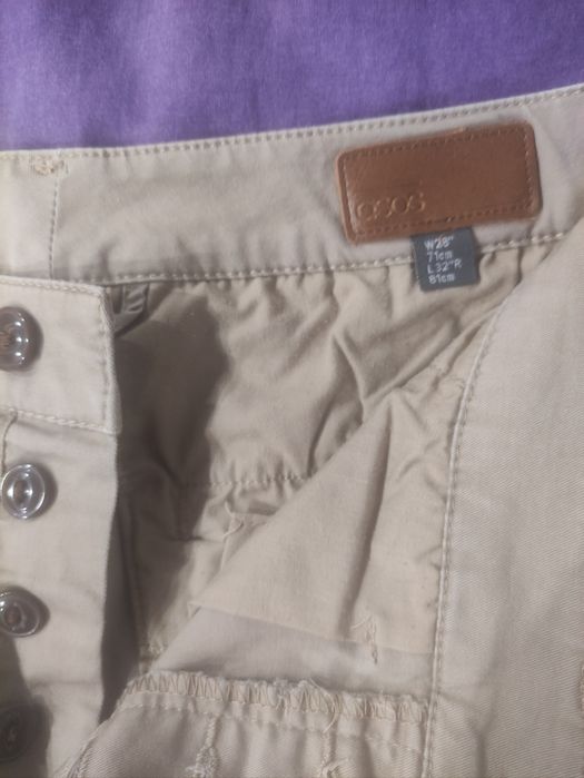 Дамски панталони в бежов и сив цвят