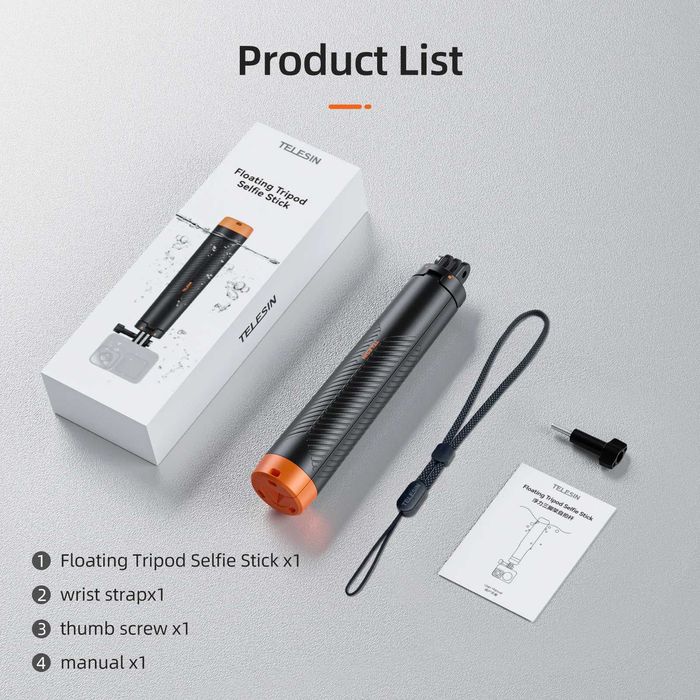 4in1: selfie stick trepied suport filmare plutitor GoPro 9 10 11 12 13