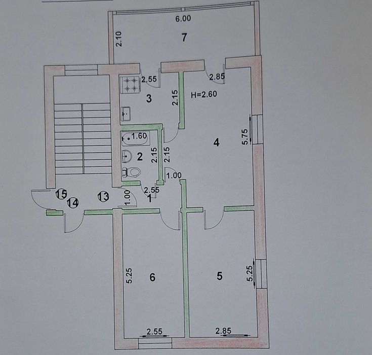 Продается 3 комнатная. Чиланзар 1 кв.