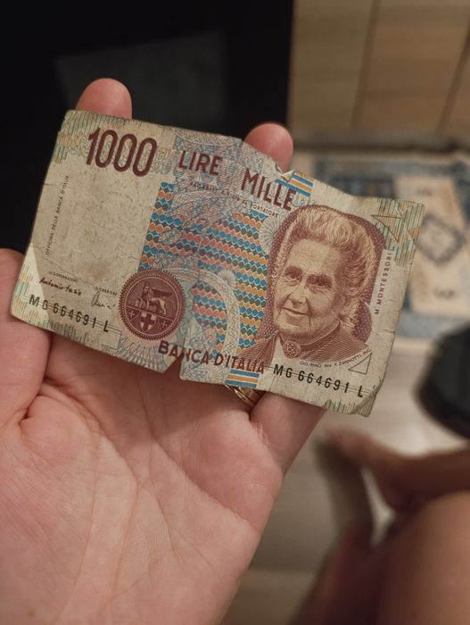 Bancnota 1000 lire (mille) italiene - veche