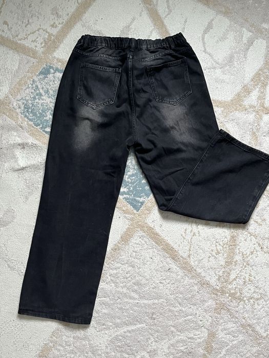 черные широкие джинсы