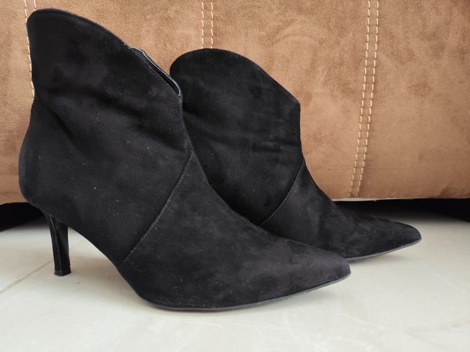 Ghete dama toc cui, piele, 39