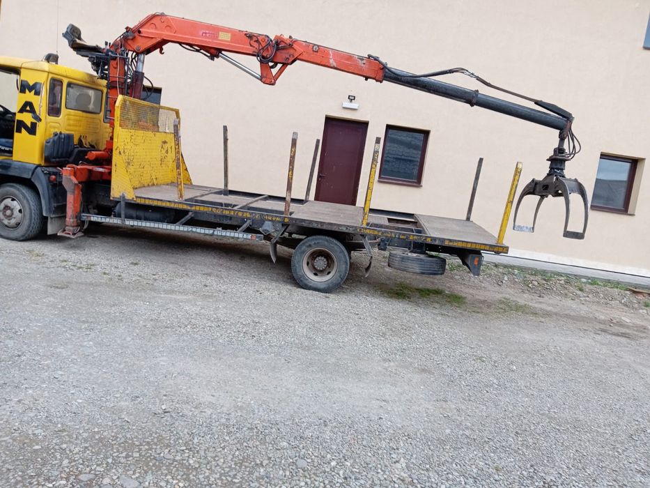 MAN  8.224 LC  cu macara transport lemn