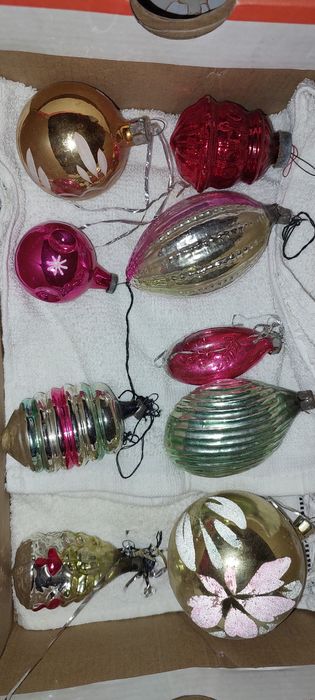 Ёлочные игрушки ссср стекло