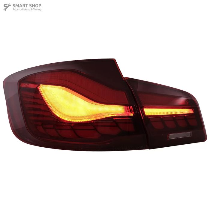 Stopuri OLED BMW Seria 5 F10 (2011-2017) Rosu Clar cu semnal dinamic