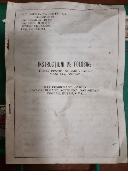 Trusa sudure+taiere oxiacetilena
