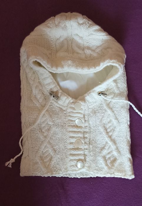 Вязаный капор - капюшон