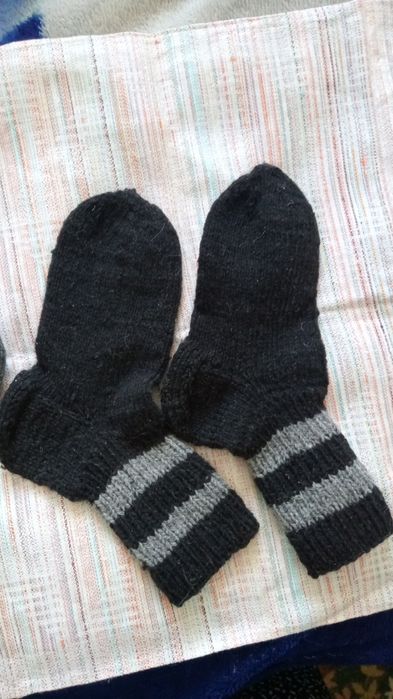 Теплые вязаные носки