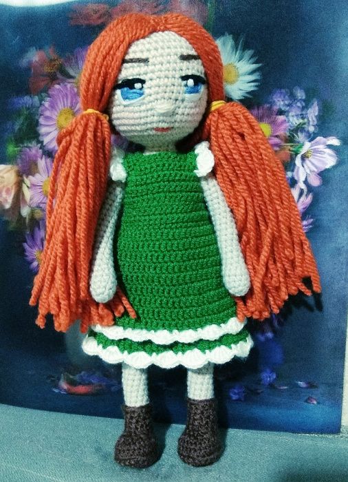Вязаные игрушки куколка