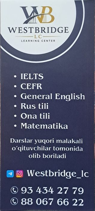 Ўқув марказга таклиф қиламиз!