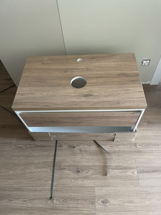 Долен шкаф за баня с мивка 80 см