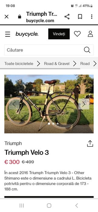 Triumph bicicleta nou
