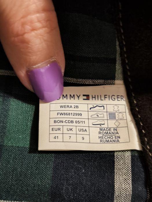 Cizme piele naturala intoarsa Tommy Hilfiger 41