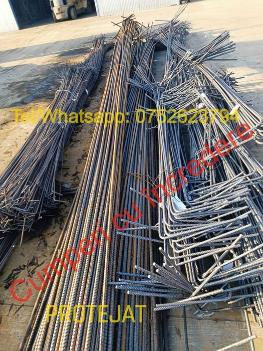 Fier beton striat BST 500 bară 12m / Fasonat ( execuție conf. schițe )