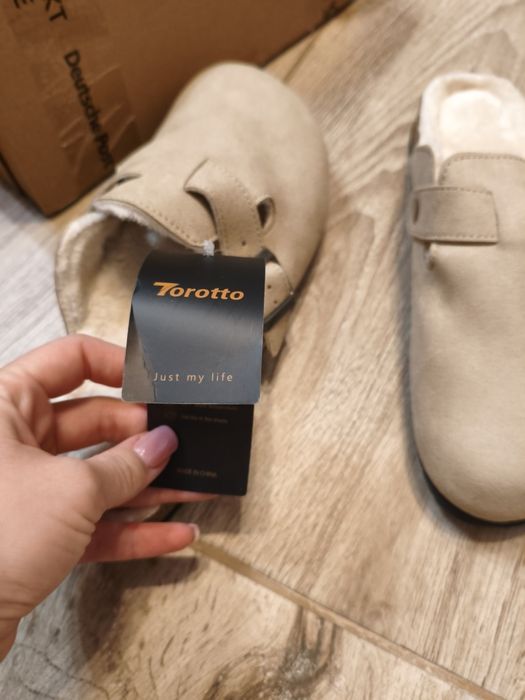 Clogs damă îmblăniți – confortabili moderni– culoare apricot – mărimea