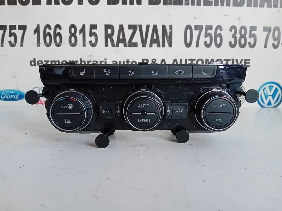 Panou Modul Comenzi Clima Dublu Climatronic Vw Passat B8 Arteon Cod 5G0907044DP Incalzire In Scaune