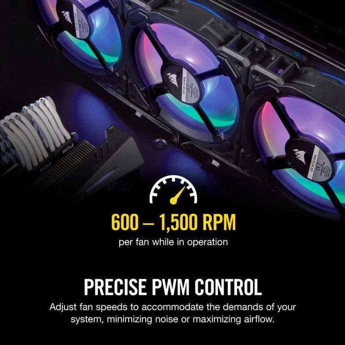 Ventilator Corsair LL120 RGB 120mm Dual Light Loop LED PWM 3 Fan Pack