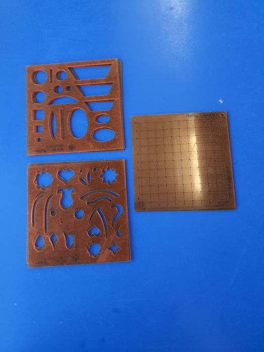 Sablon desen diverse forme (florale si geometrice) portocaliu