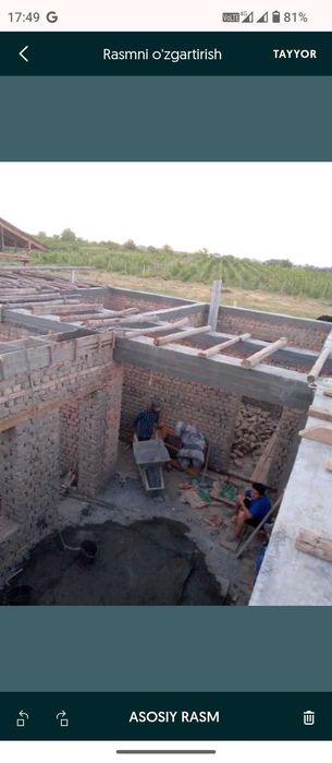 Шлакоблок пишган Хом г'ишт Пена блок терамиз Фундамент куямиз