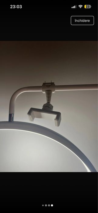 Lampa cosmetica semiluna