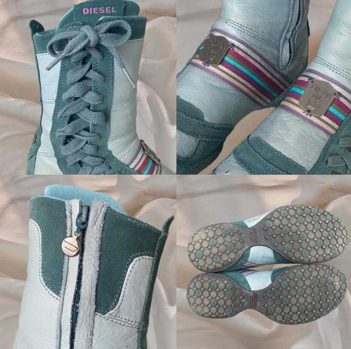 естествена кожа и велур Disel спортни боти