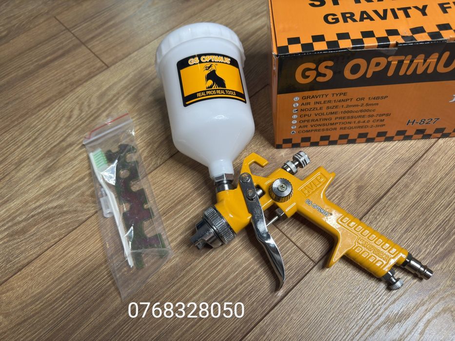 Pistol de vopsit cu aer comprimat, rezervor 600 ml