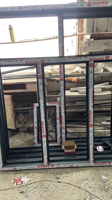 Пластик есік терезе Алюминний витраж