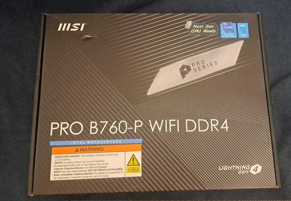 Placă de bază MSI PRO B760-P WIFI DDR4, Socket 1700, Nouă, Sigilată