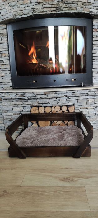 Дървено легло за коте и куче Диван за кучета и котки от дърво